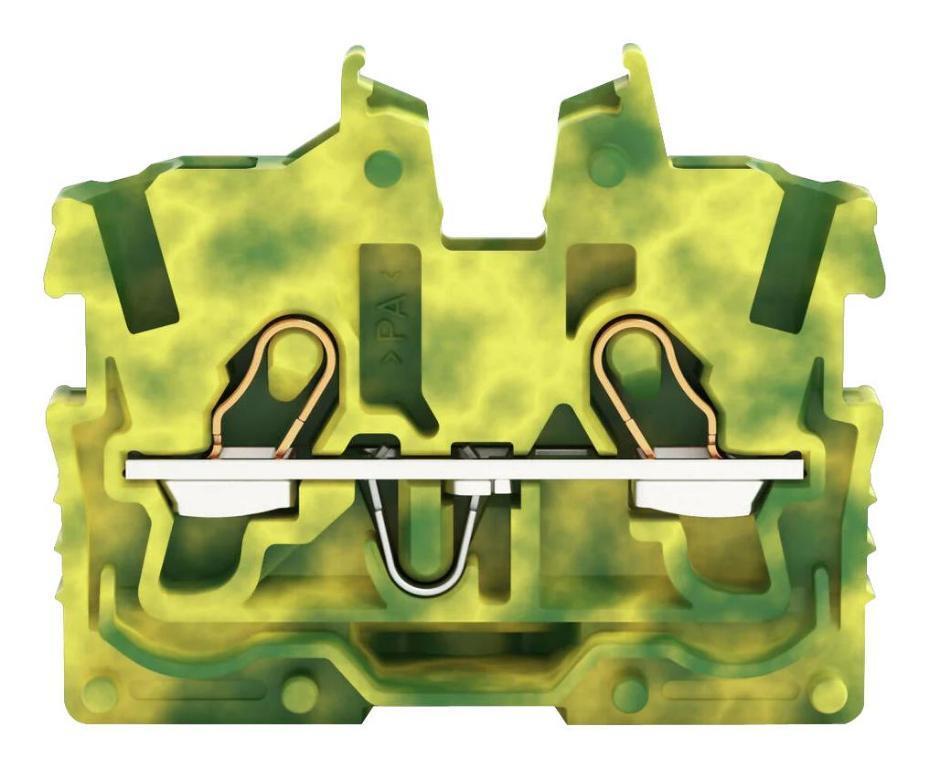 2 Conduttori Terra Miniatura Attraverso Morsettiera Con di Funzionamento Slot