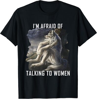 Sitting Wolf Literally Me Werewolf Ripping Meme Alpha Wolf T-Shirt
