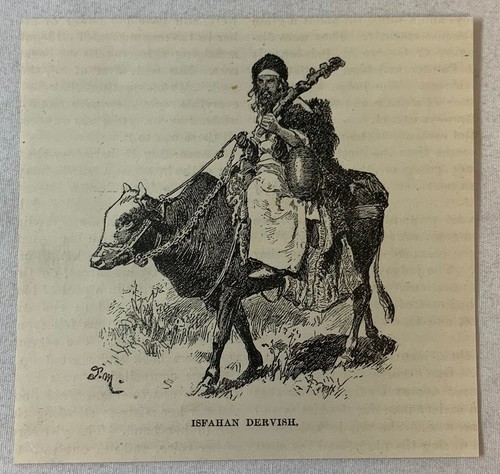 1895 magazine engraving ~ ISFAHAN DERVISH ~ Iran