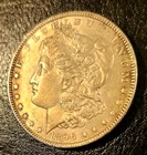 1896 Morgan Silver Dollar Lovely Dark Burnished Iridescent Toning Both Sides AU+