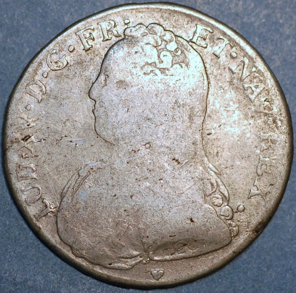 France 1/2 Ecu 1729 & Aix-en-Provence Louis XV Dy# 1676 - Image 2 of 2