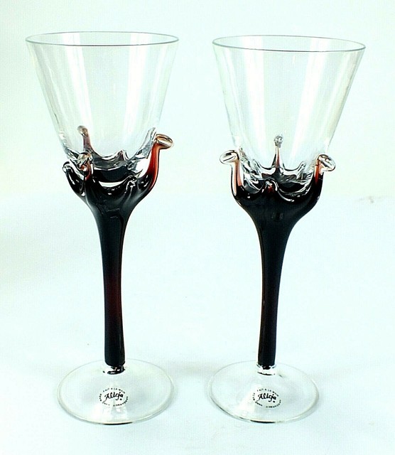 ALICJA Hand Blown Hand Crafted Made in POLAND GLASS Glassware GOBLETS