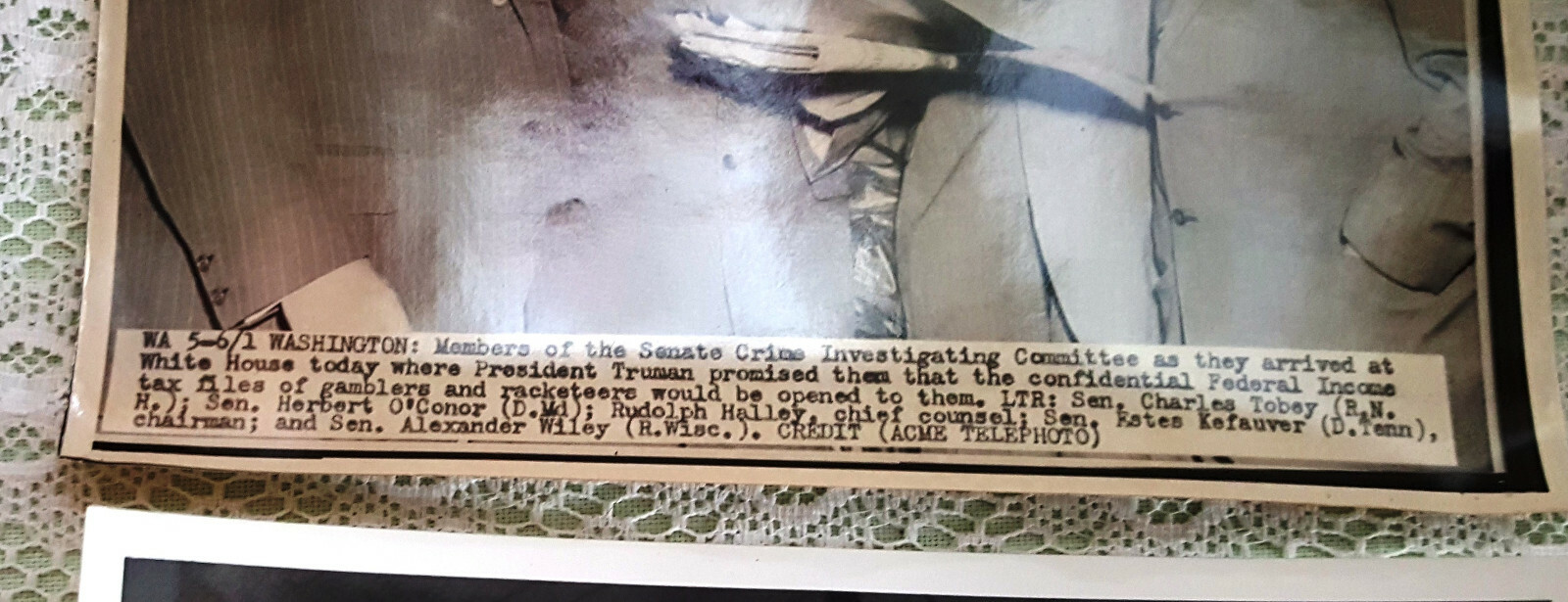 4 1950 Acme Press Photo Truman, Acheson Family, Lausche, Jenkins,Senate