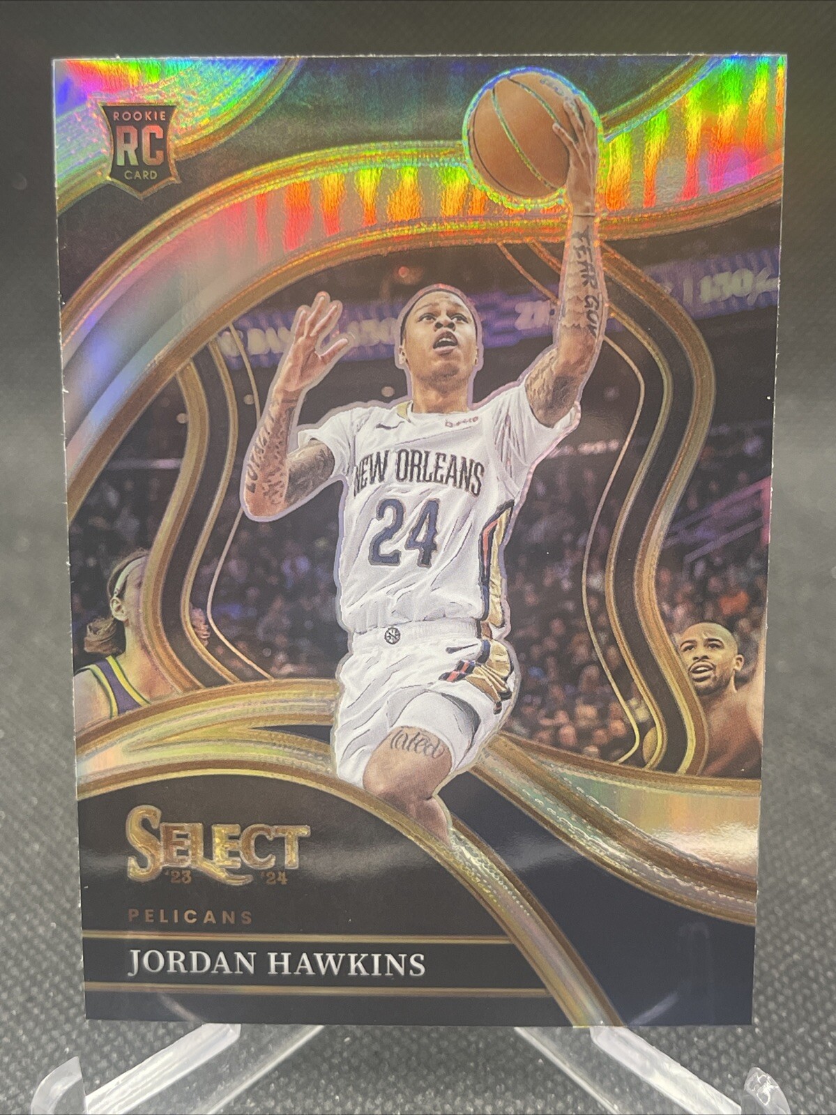2023-24 Select Jordan Hawkins Silver Prizm Courtside Rookie RC #280 Pelicans