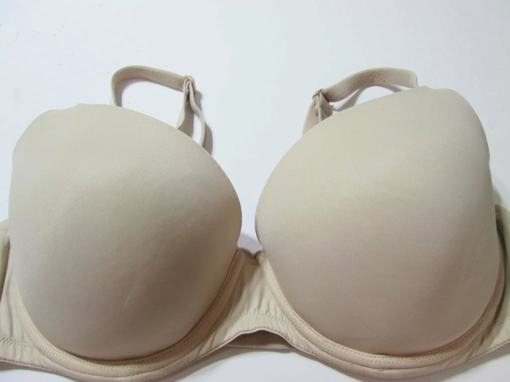 Victoria Secret Bra Size 36D Beige Underwired Lined Adjustable Straps  Lingerie