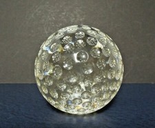 Glass Paperweight, Golf Ball 3-1/2" x 3-1/4"