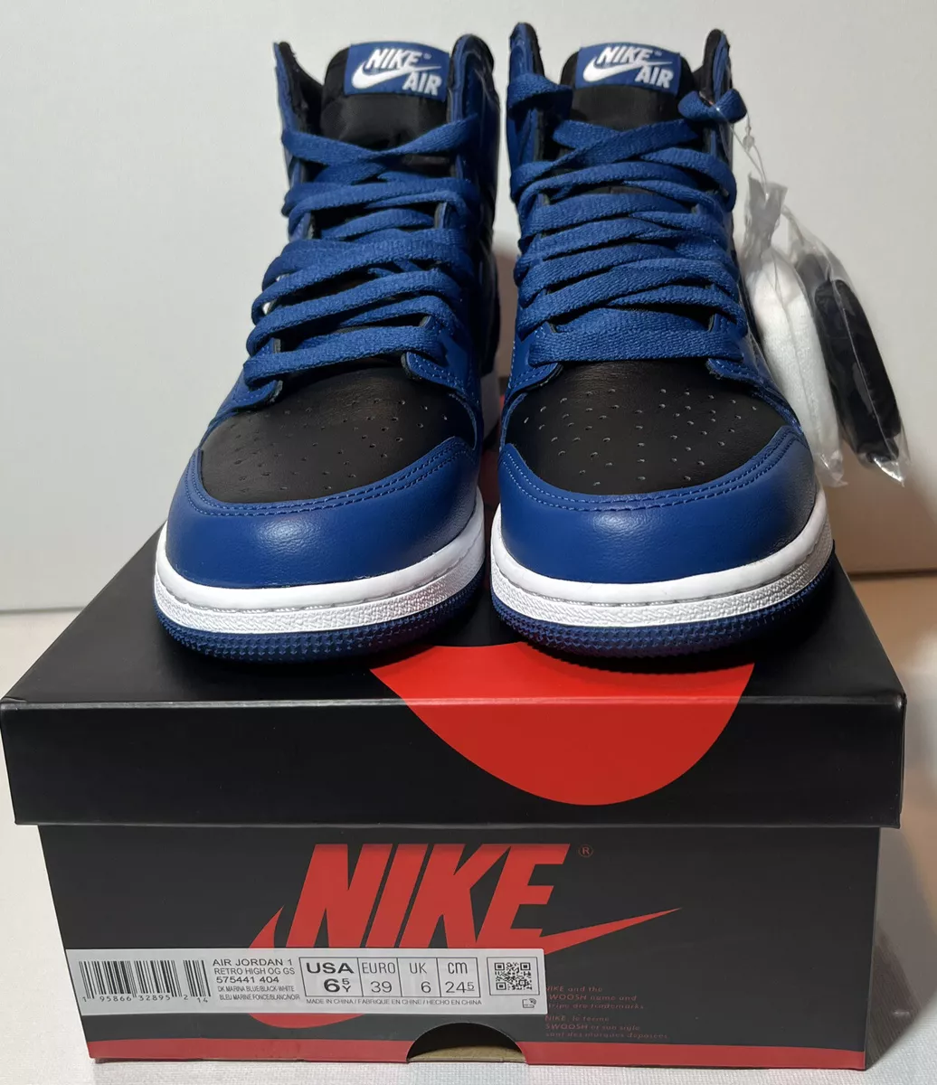 Nike Air Jordan Retro I High OG GS Dark Marina Blue 2022 Size 6.5y  575441-404 | eBay