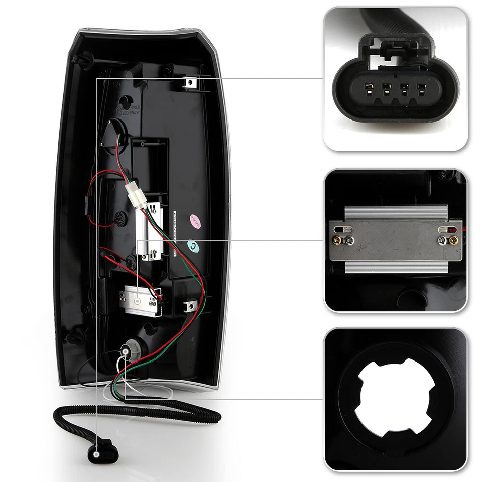 Black 2007-2013 Chevy Avalanche Lumileds LED Tail Lights Brake Lamps Left+Right - Image 4 of 4