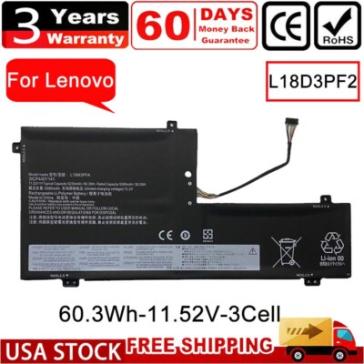 L18D3PF2 Battery For Lenovo Yoga C740-15IML 5B10T83739 5B10T83740 L18M3PFA New