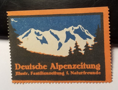 Deutsche Alpenzeitung - Alpen / Reklamemarke