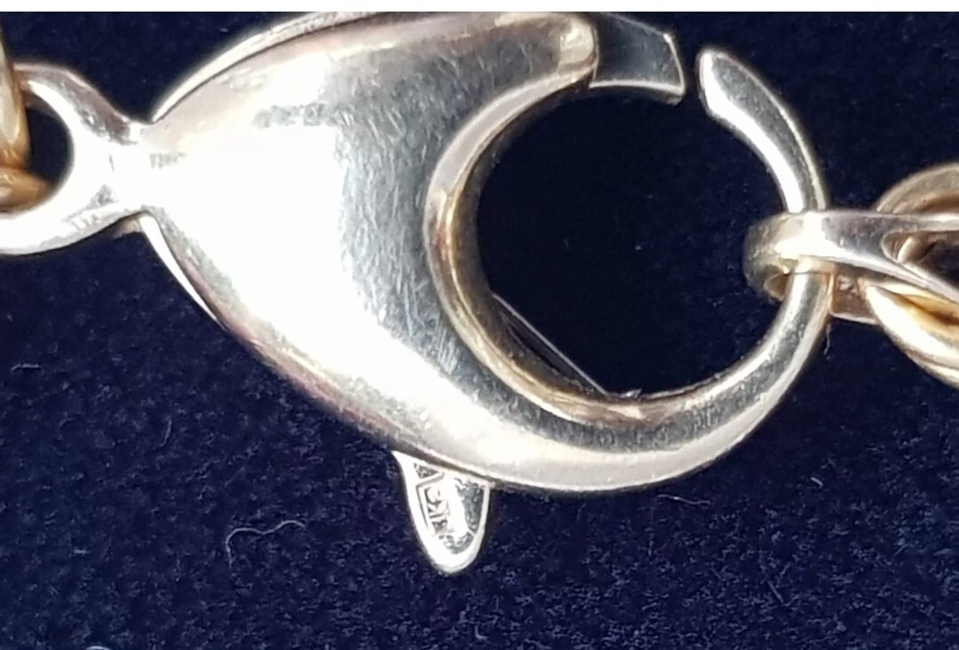 18ct Solid Gold Necklace With Natural Ruby Heavy … - image 5