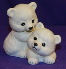  VINTAGE 1984 ENESCO FIGURINE ENDANGERED YOUNG'UNS "BABY POLAR BEARS" 