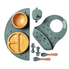  Silicone Baby Feeding Set 8 PCS  Baby Led Weaning Supplies Self Feeding  ...