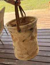 Vintage 1940’s Bell System Lineman Canvas Tool Bucket Bag Made In USA