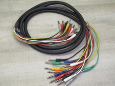 Hosa 8-Channel Snake Balanced Patch TRS to TRS Audio Cables 6ft QTY 2