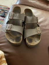 Birkenstock Arizona Mocca Birko-Flor Leather , Size 9 Men / 11 Women