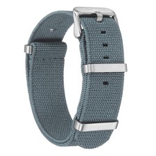 Elastic Nylon Watch Band 22mm Waterproof One-Piece Watch Strap, Grey