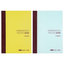 Hobonichi Techo 2026 Original A6 Avec 2-Book Set Japanese Version January Start