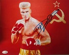 Dolph Lundgren Signed Rocky IV Drago 11x14 Metallic Photo Autograph JSA Coa — photo 1