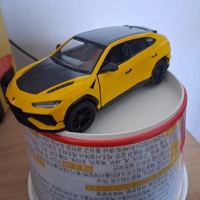 Kinsmart Lamborghini Yellow Mini Car Display Model Collectible