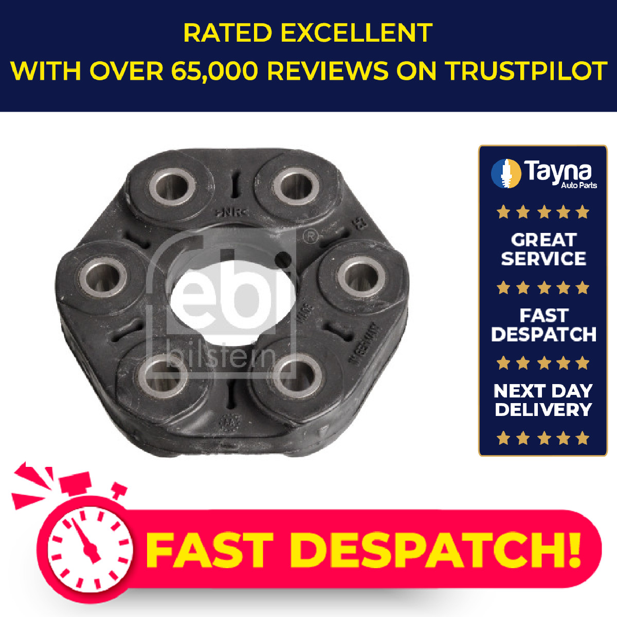 Propshaft Joint fits BMW 118 1.5 1.6 2.0 2004 on Automatic Transmission UJ Febi