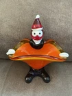 Murano Vintage Hand Blown Glass Clown Figurine Italy Candy Dish 6x7”