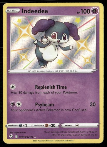 INDEEDEE SV059/SV122 SHINY RARE SHINING FATES SHINY VAULT POKEMON HOLO NM