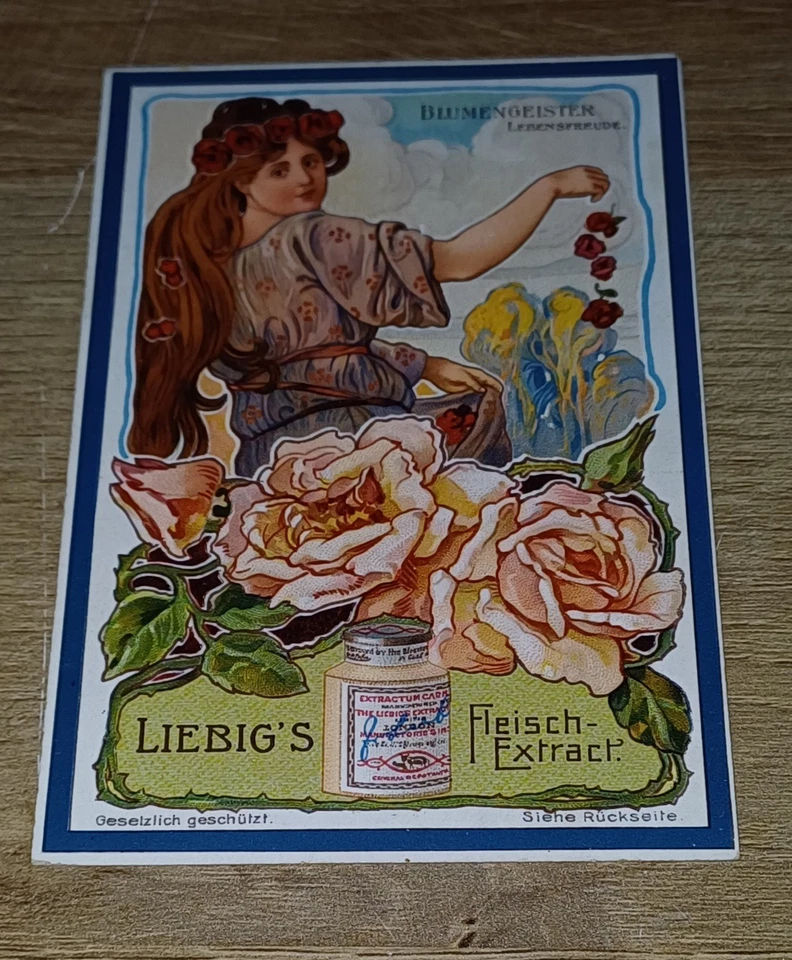 6 Liebig's Fleisch-Extract Sammelbilder Blumengeister - Bild 2 von 4