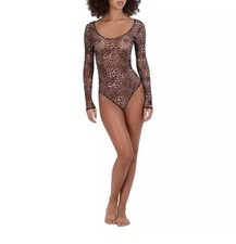 Steve Madden Women's Long-Sleeve Mesh Bodysuit, M