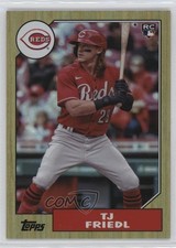 2022 Topps Archives 1987 Topps Design Rainbow Foil 122/199 TJ Friedl #221 3gb