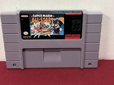 Original Super Nintendo SNES Super Mario All-Stars Game Cartridge