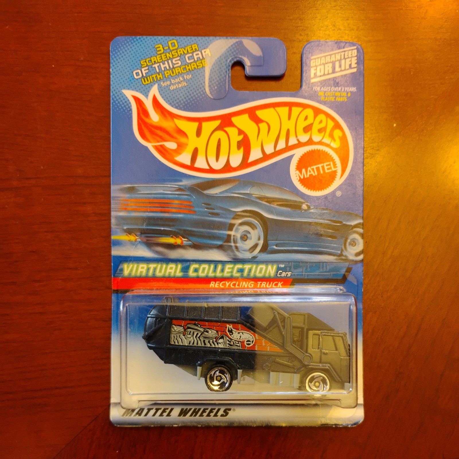 HOT WHEELS 2000 Recycling Truck, Black, Virtual Collection, #143