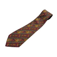 MADE IN ITALY Salvatore Ferragamo Regimental Stripe Pattern Silk Tie Bordeaux x