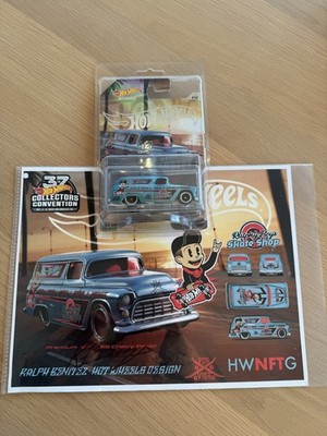 Hot Wheels NFTG Garage Virtual CHEVY Panel 55 mit Autogramm / rare / RLC limited
