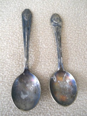 2 Baby Spoons / Wm Rogers Imperial & Gerber