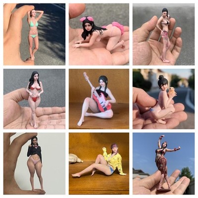 Miniature Figure Scene Props 1/18 Multiple Anime Beauty Diorama Resin Sculpt Toy