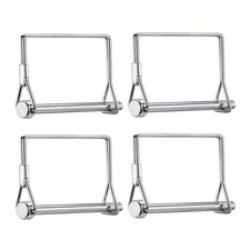 Heavy-Duty Zinc Coated Trailer Hitch Pins - 4 Pack, 1/4x4 Inch