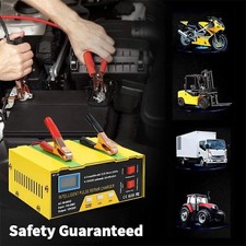 Car Battery Charger Heavy Duty 12V/24V Smart Automatic Intelligent Pulse Repair