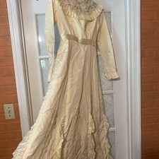 Vintage Victorian 70 s Wedding Dress Small