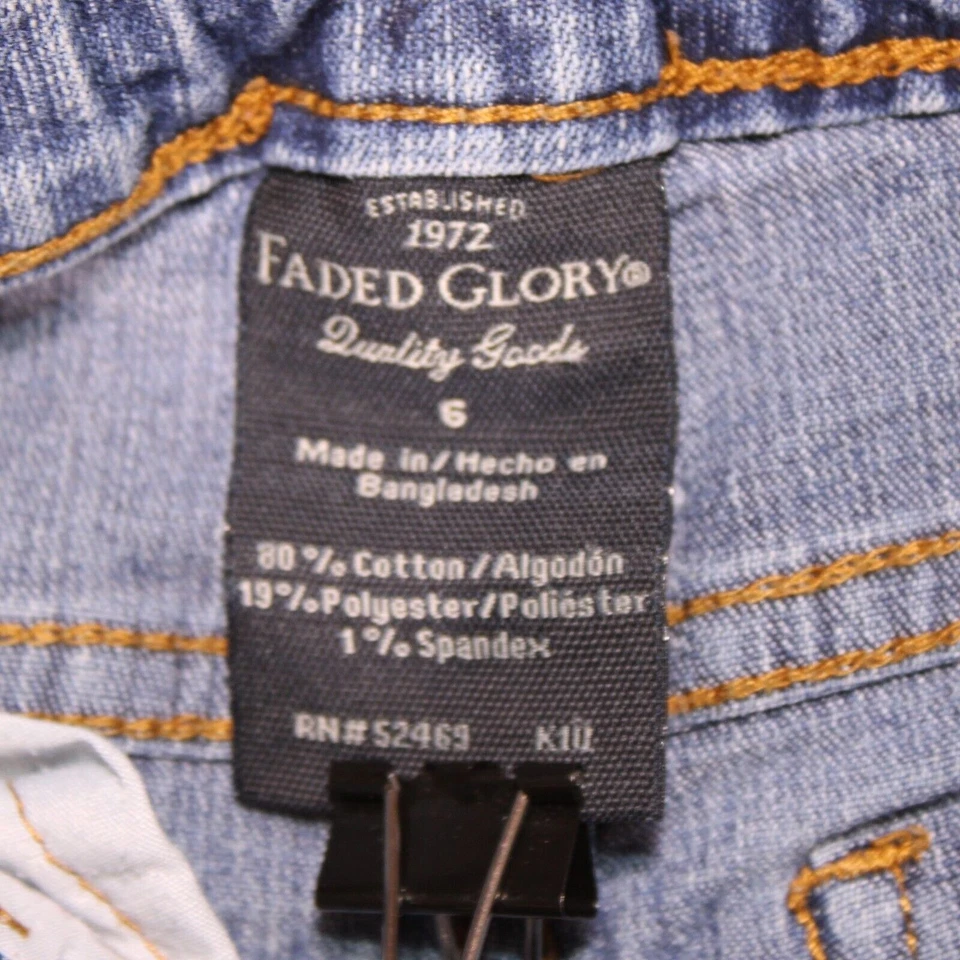 Джинсы Faded Glory детские размер 6 синие эластичные джинсы подходят 19,75x20,25 - Изображение 3 из 4