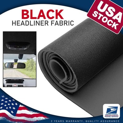 Black Car Headliner Fabric Ceiling Roof Liner Sagging Replacement/Repair/DIY