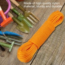 20m Nylon Rope Lines Cord Clothesline Garden Camping Outdoors Orange