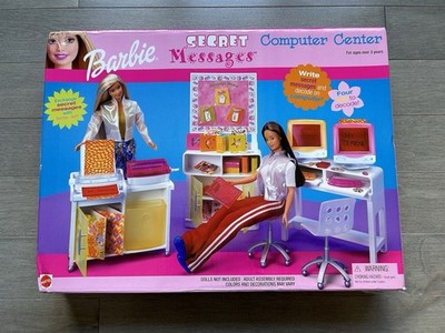 Mattel 2000 Secret Messages Computer Center Barbie Doll Play Set #67278