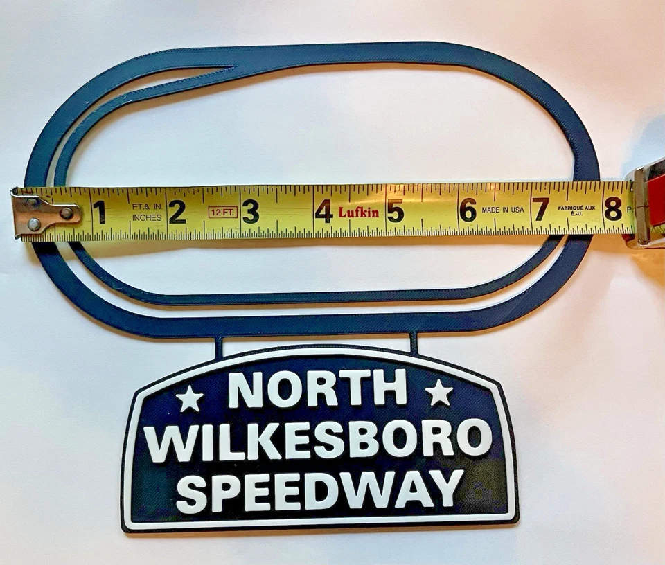 Diseño de pista impreso en 3D North Wilkesboro Speedway - Arte de pared NASCAR Foto 3 de 4