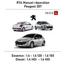 RTA Revue technique Manuel de service et réparation Peugeot 207 (CD)