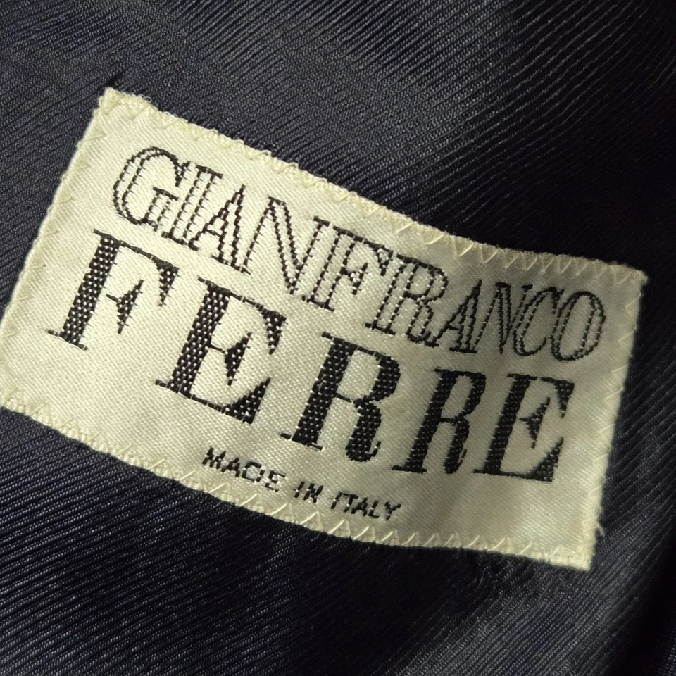 Gianfranco Ferre Blazer Jacket Mens cashmere Wool Double Breasted Navy Blue 42 - Image 4 of 4