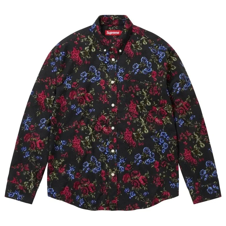 Supreme Floral Button-Up Casual Button-Down Shirts for Men for