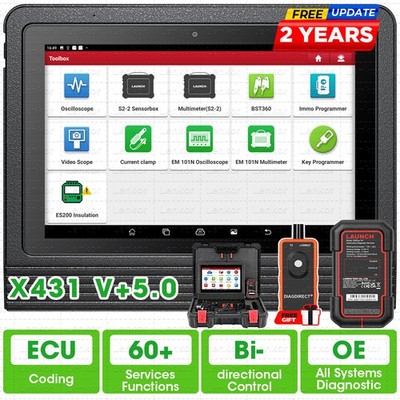 LAUNCH X431 PRO3S+ V5.0 Elite V+5.0 Bidirectional Diagnostic Scanner Key Coding