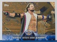 2018 Topps WWE Road To Wrestlemania AJ Styles Defeats Shane McMahon Bronze 79