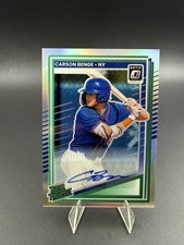 2025 Panini Donruss Carson Benge Holo Optic Rated Prospect Auto New York Mets